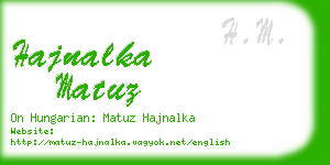 hajnalka matuz business card